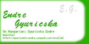 endre gyuricska business card